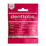 Denttabs Tandpasta tabletten aardbei met fluor vegan