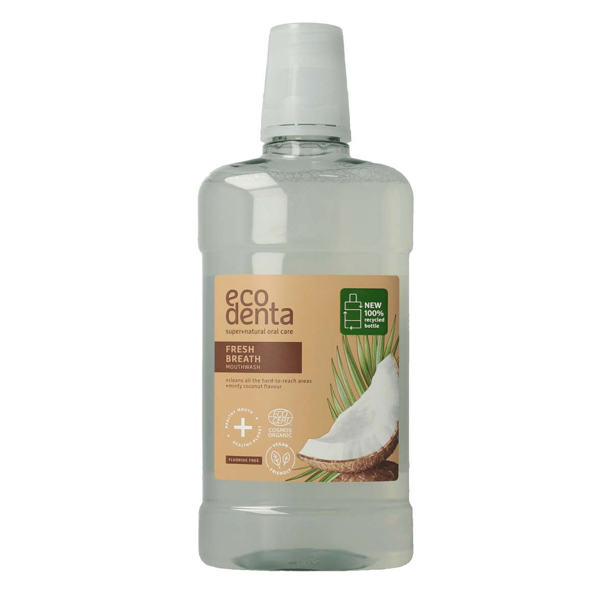 4770001001394_A1N1.png Ecodenta Mondwater munt kokos - Afbeelding 1