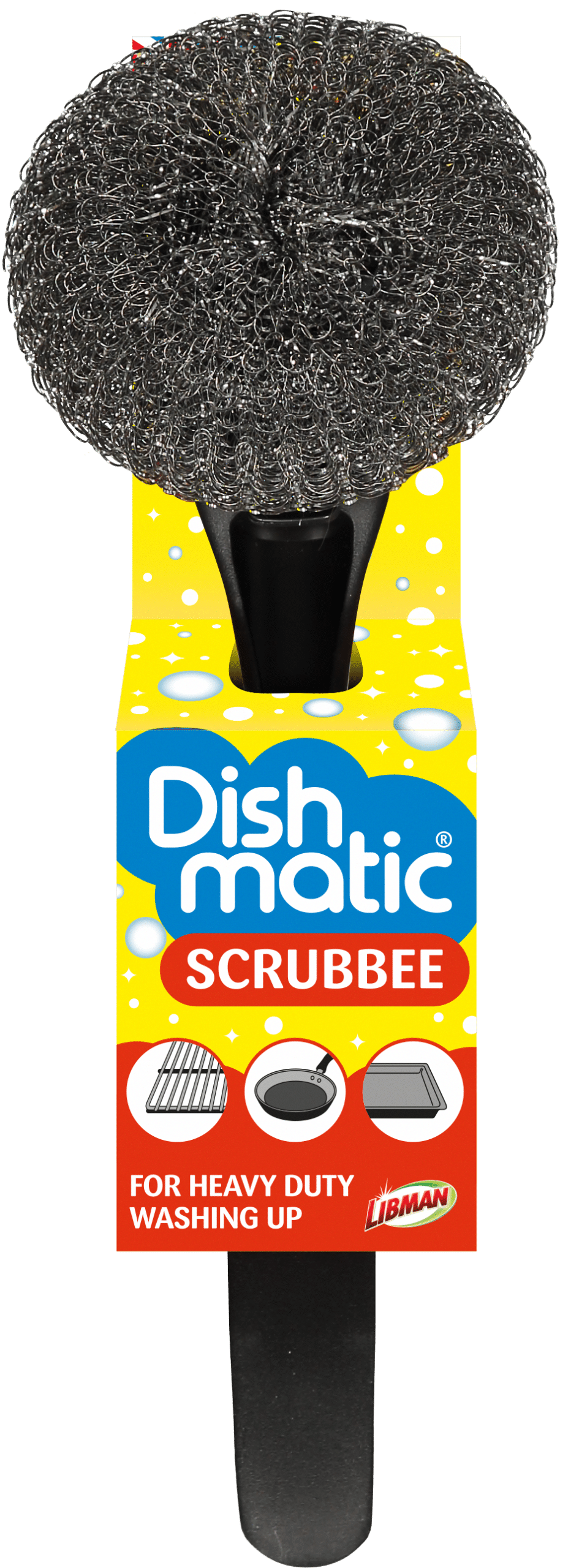 5013931014966_A1N1.png Dishmatic Scrubbee staalborstel - Afbeelding 1