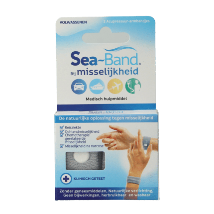 Sea Band Polsband volwassenen grijs