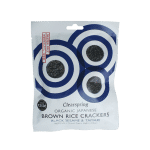 Clearspring Bruine rijst crackers zwarte sesam & tamari bio