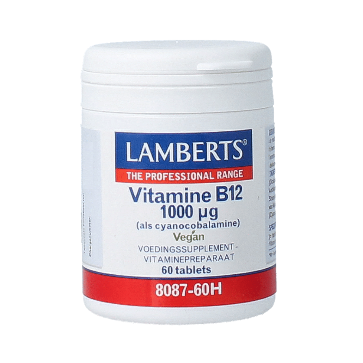 5055148407773_A1N1.png Lamberts Vitamine B12 1000mcg (cyanocobalamine) - Afbeelding 1