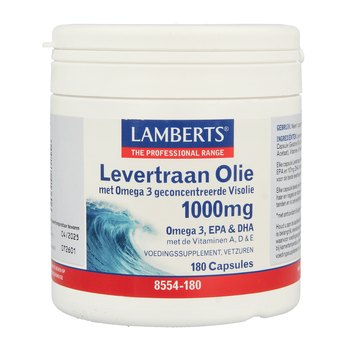 5055148413606_A1N1.png Lamberts Levertraanolie 1000mg - Afbeelding 1