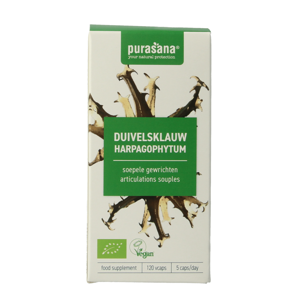 5400706612104_A1N1.png Purasana Duivelsklauw vegan bio - Afbeelding 1