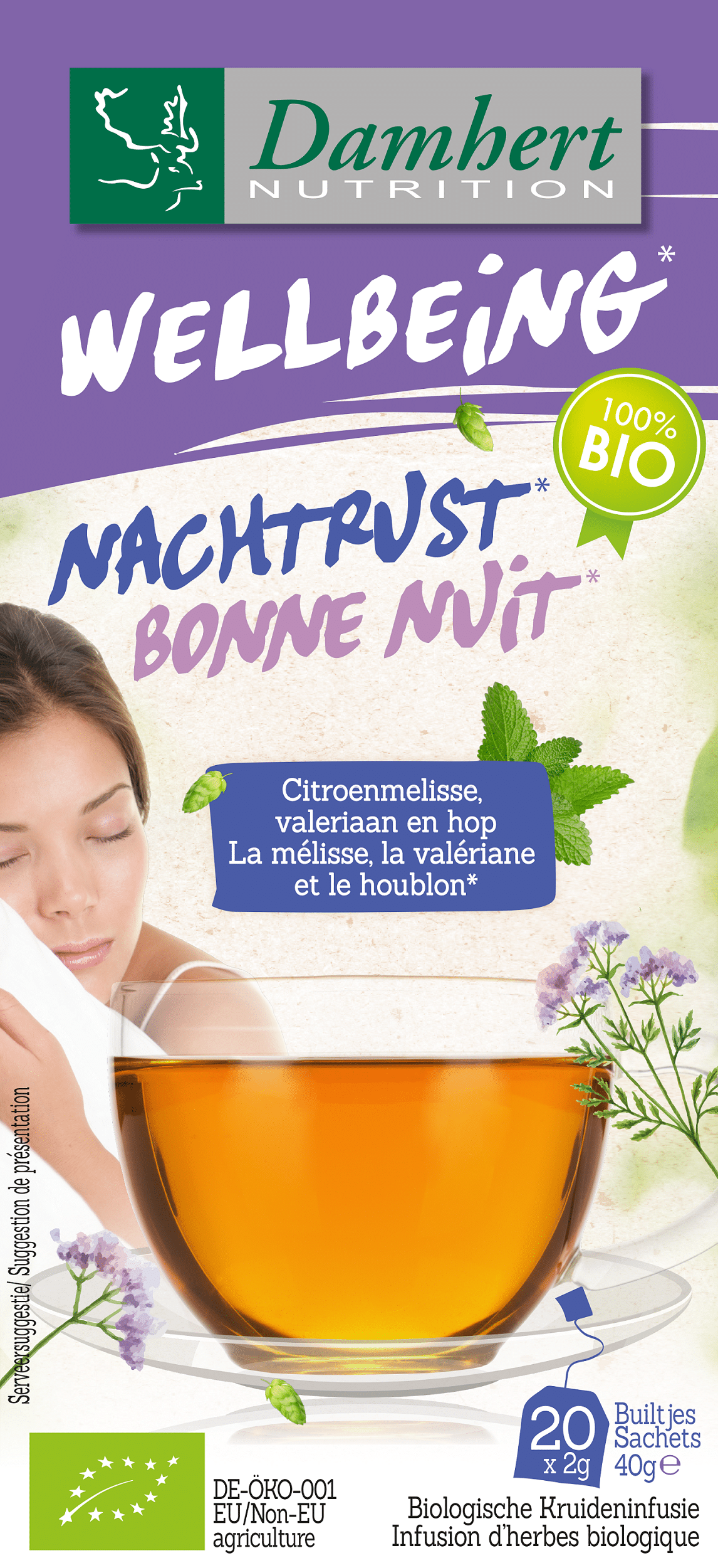 5412158001818_A1N1.png Damhert Tea time goede nachtrust thee bio - Afbeelding 1