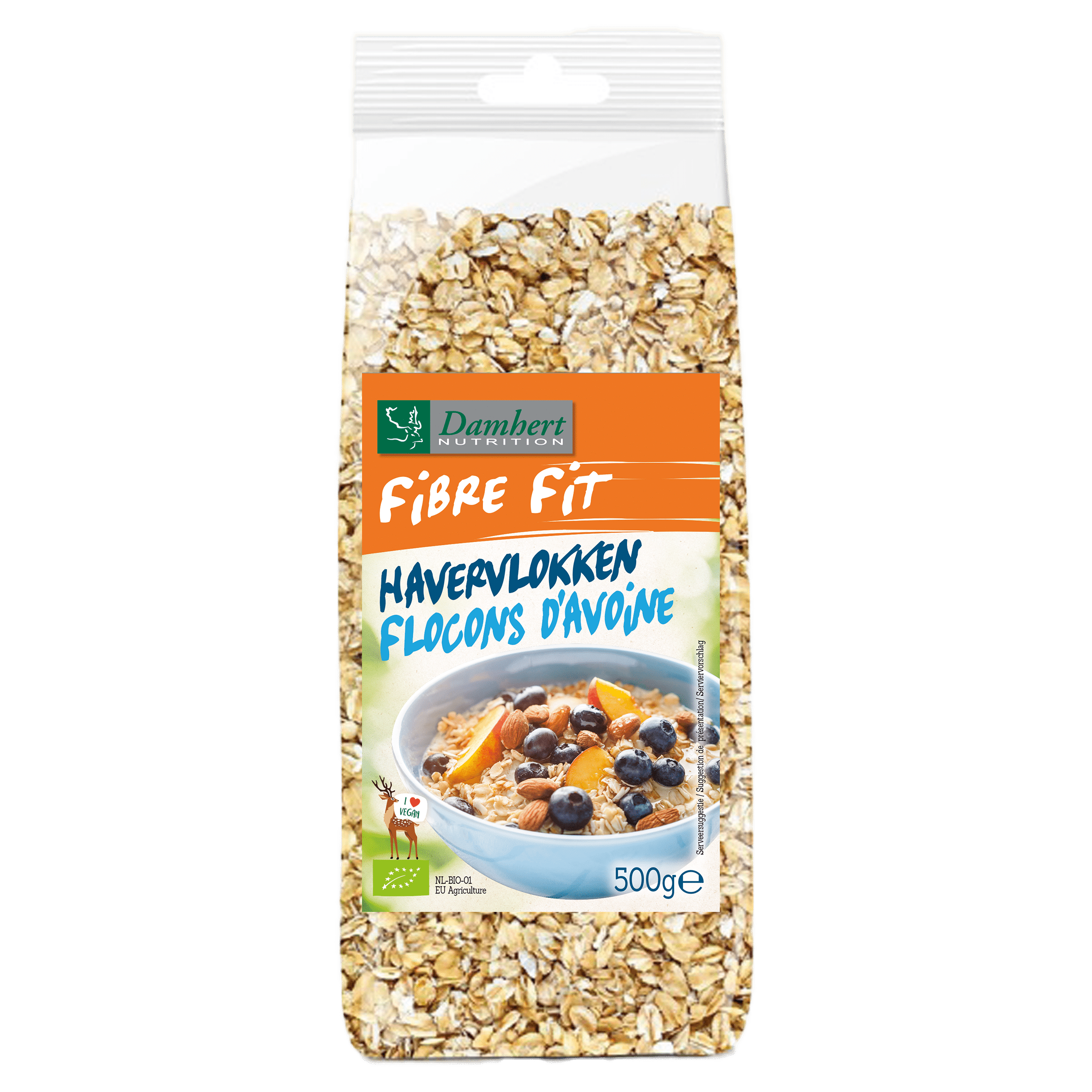 5412158002617_A1N1.png Damhert Fibre fit havervlokken bio - Afbeelding 1