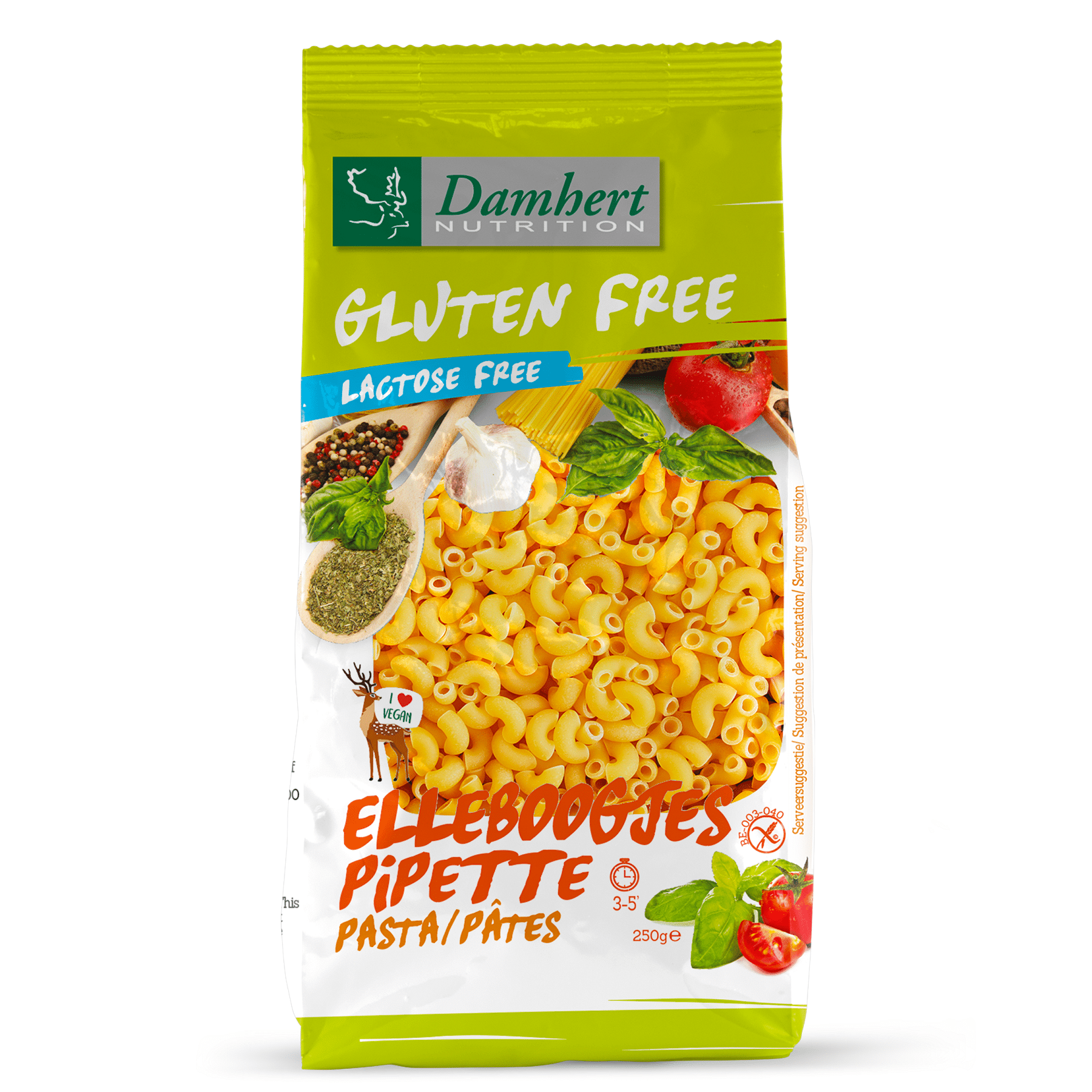 5412158011756_A1N1.png Damhert Pasta elleboogjes glutenvrij - Afbeelding 1