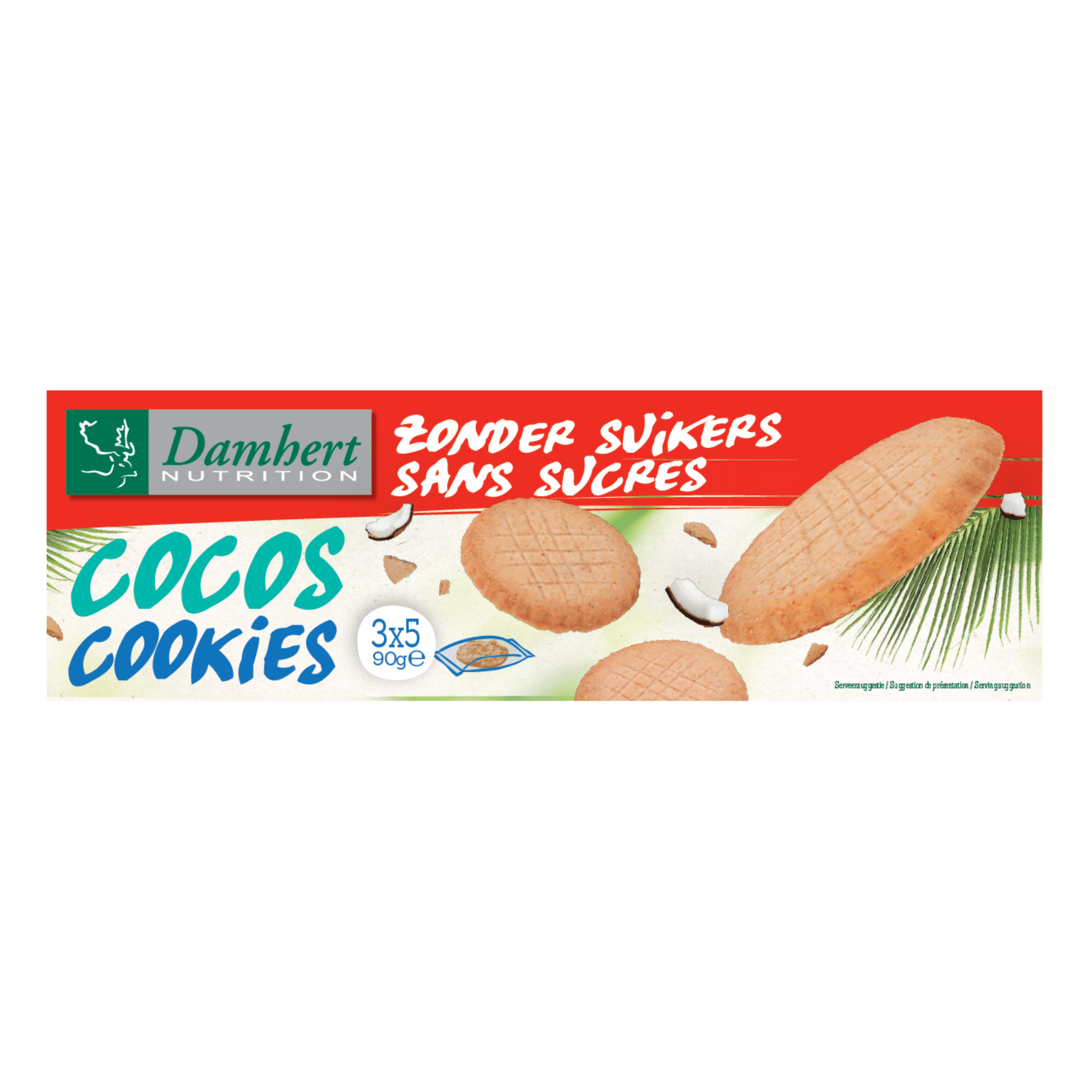 5412158056344_A1N1.png Damhert Cocos cookies zonder suikers - Afbeelding 1