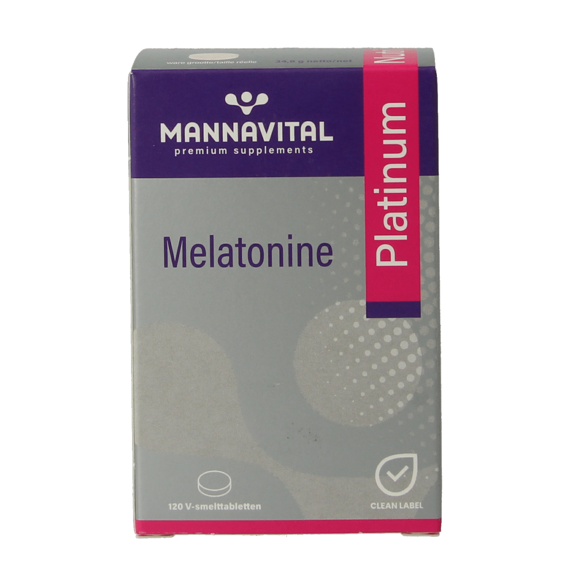 5412339103355_A1N1.png Mannavital Melatonine platinum - Afbeelding 1