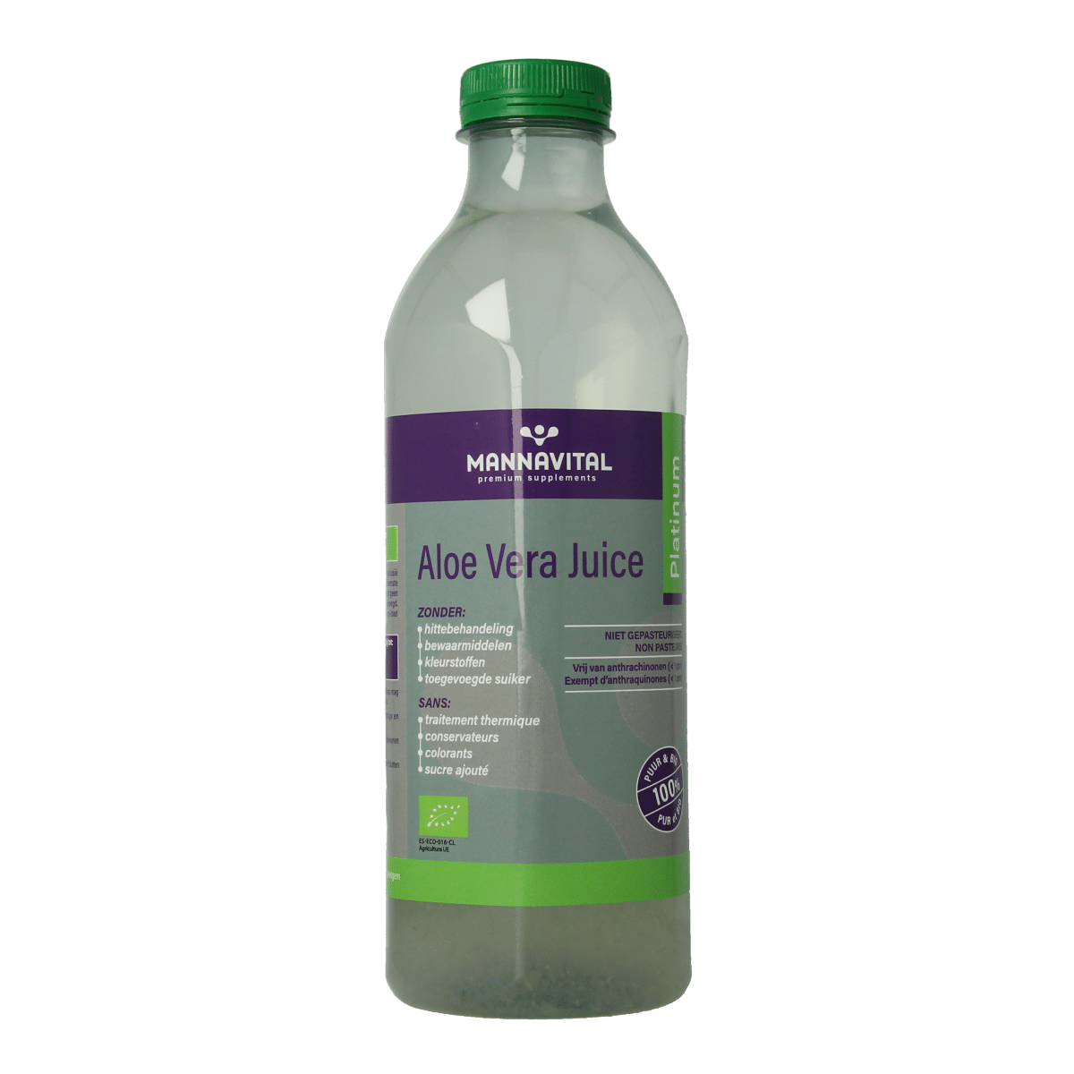 5412339103447_A1N1.png Mannavital Aloe vera juice bio - Afbeelding 1