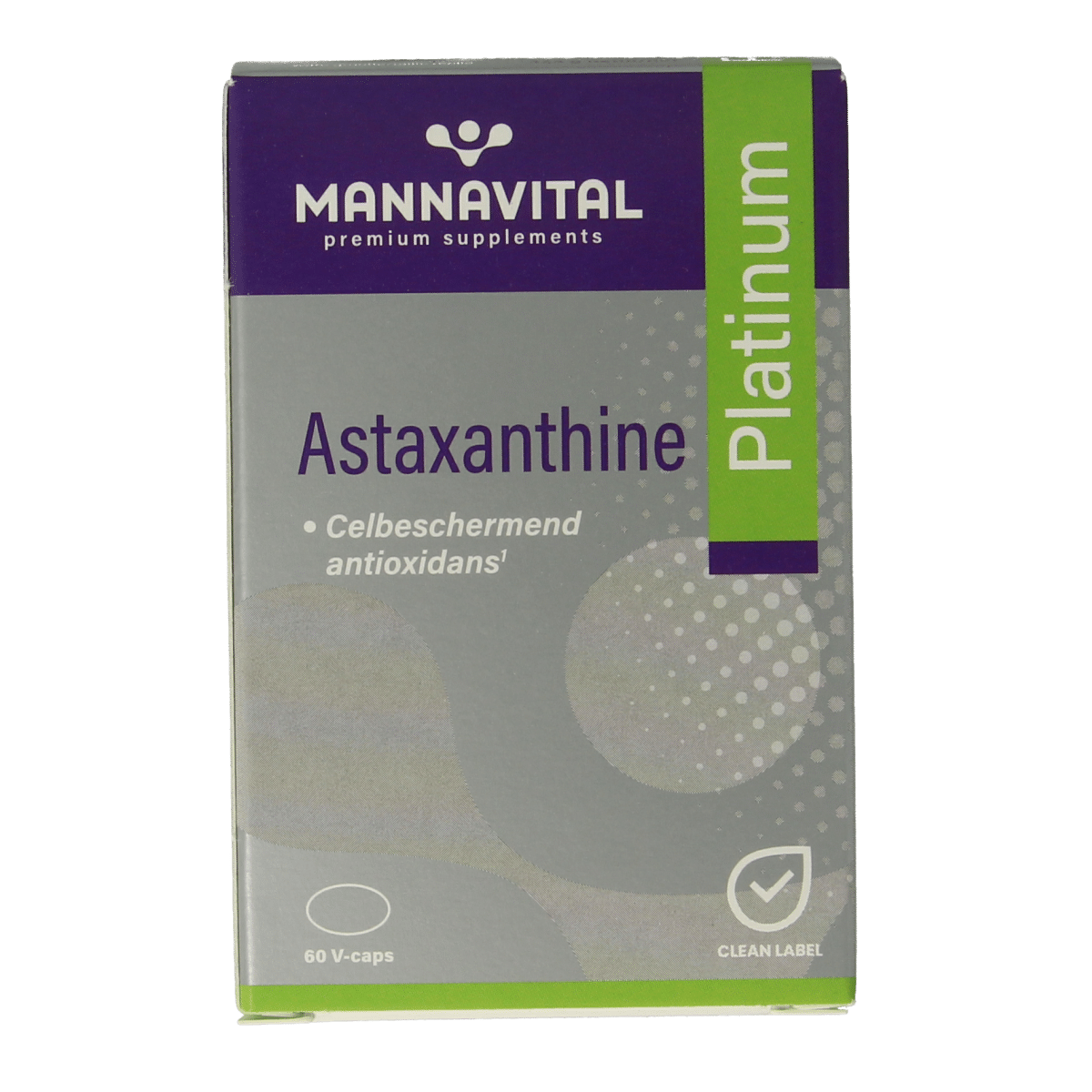 5412339103836_A1N1.png Mannavital Astaxanthine platinum - Afbeelding 1