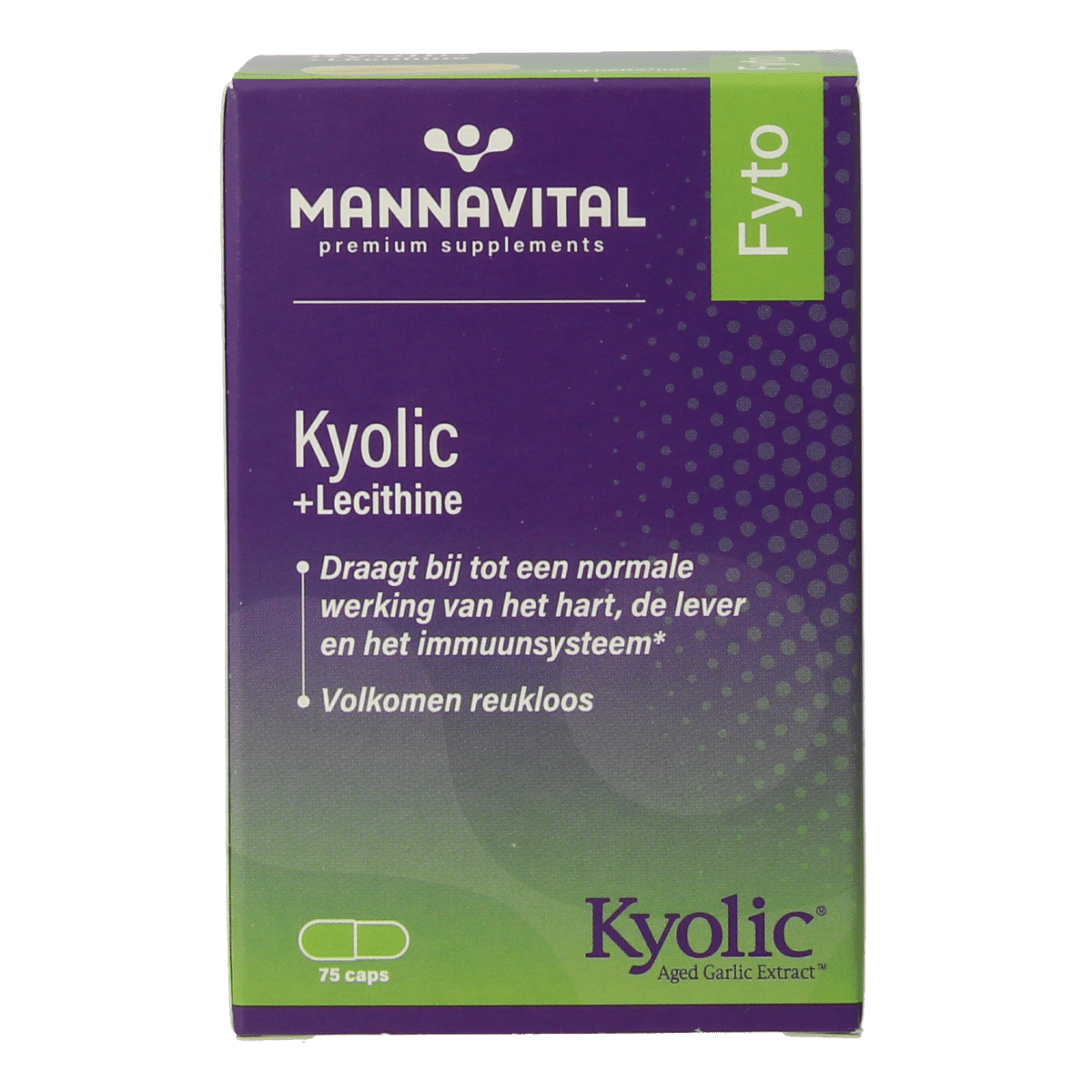 5412339260041_A1N1.png Mannavital Kyolic + lecithine - Afbeelding 1
