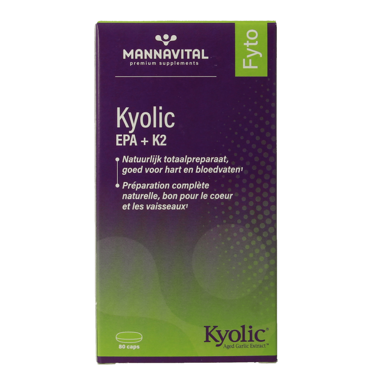 5412339352012_A1N1.png Mannavital Kyolic EPA & K2 - Afbeelding 1