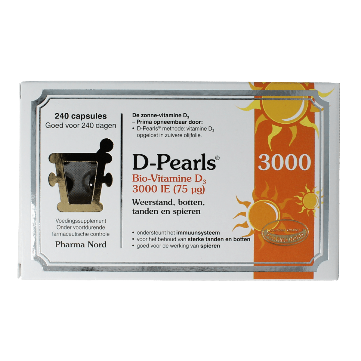 5709976127609_A1N1.png Pharma Nord Bio vitamine D3 75mcg 3000IE - Afbeelding 1