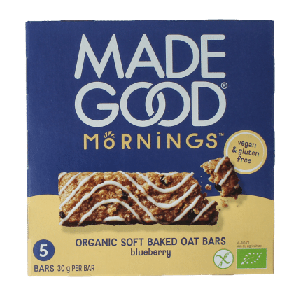 MadeGood  Mornings bar blueberry bio
