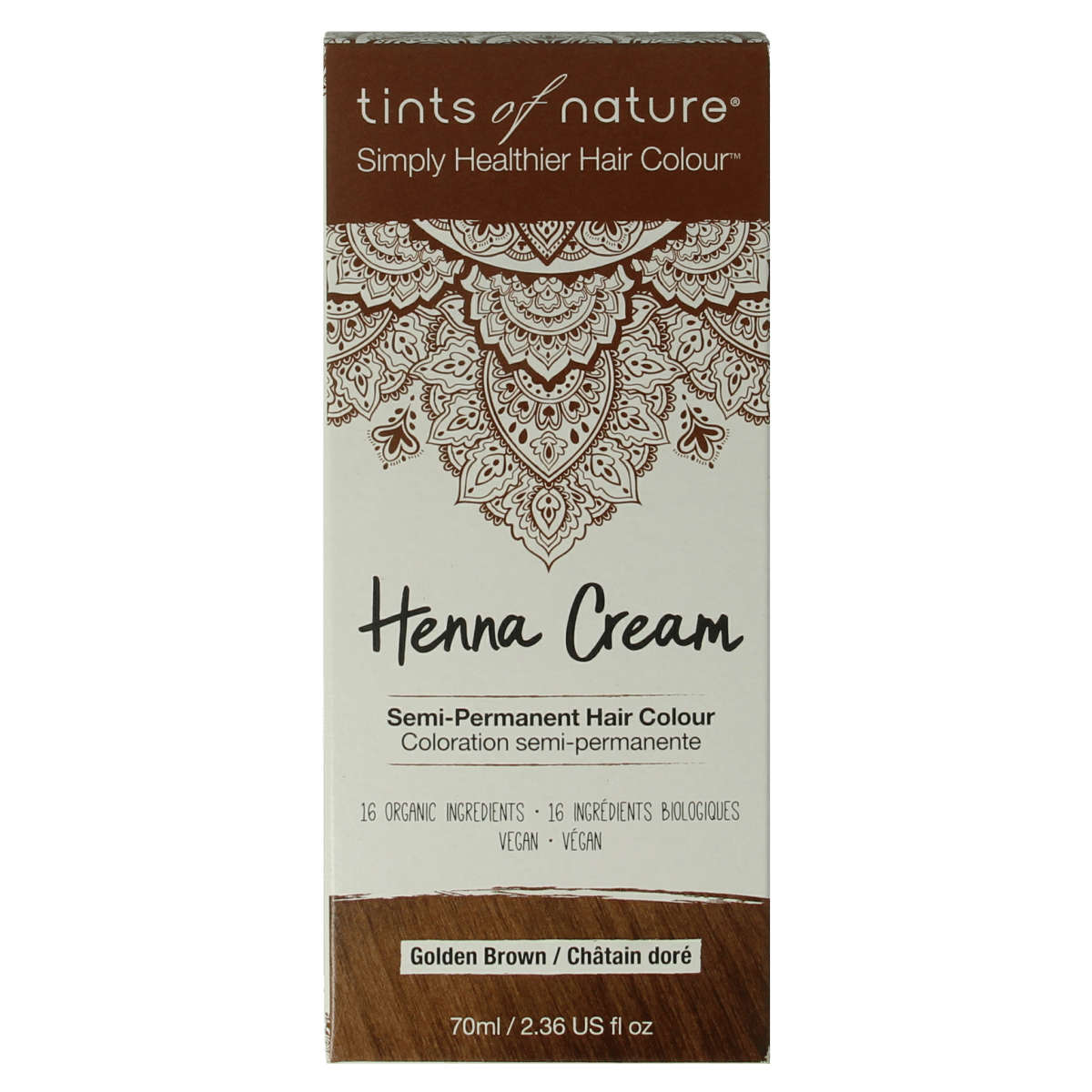 704326425294_A1N1.png Tints Of Nature Henna cream golden brown semi permanent - Afbeelding 1