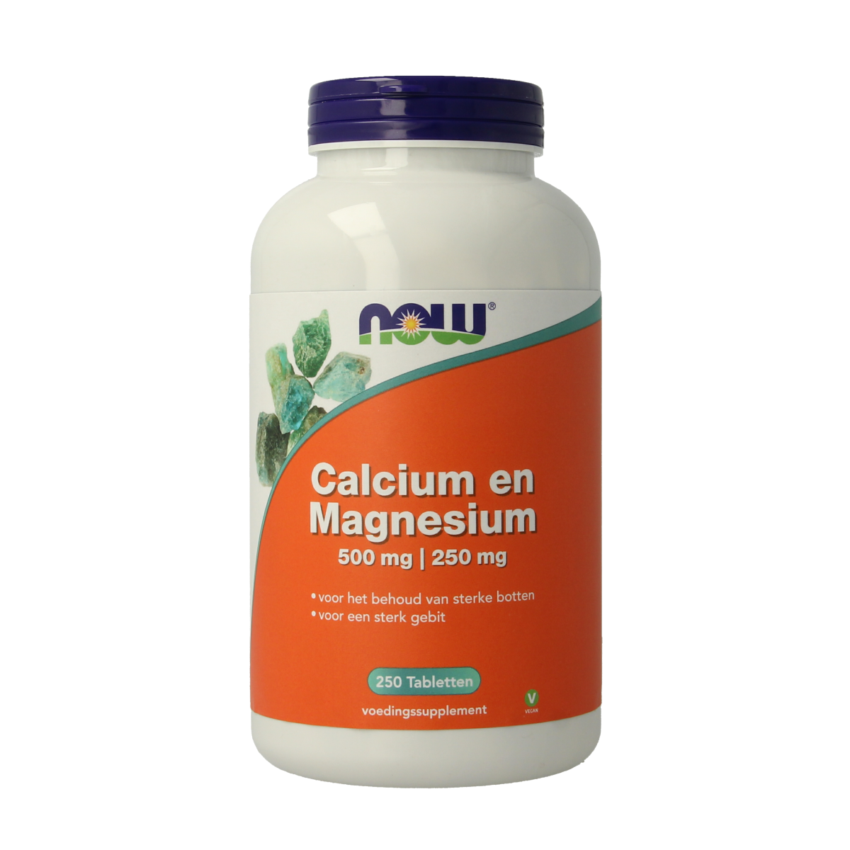 733739160065_A1N1.png NOW Calcium 500mg magnesium 250mg - Afbeelding 1