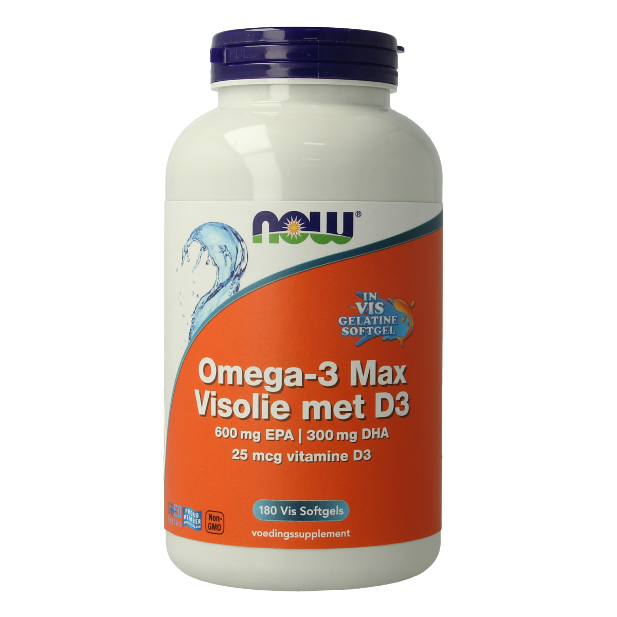 733739160355_A1N1.png NOW Omega 3 max visolie D3 EPA DHA - Afbeelding 1