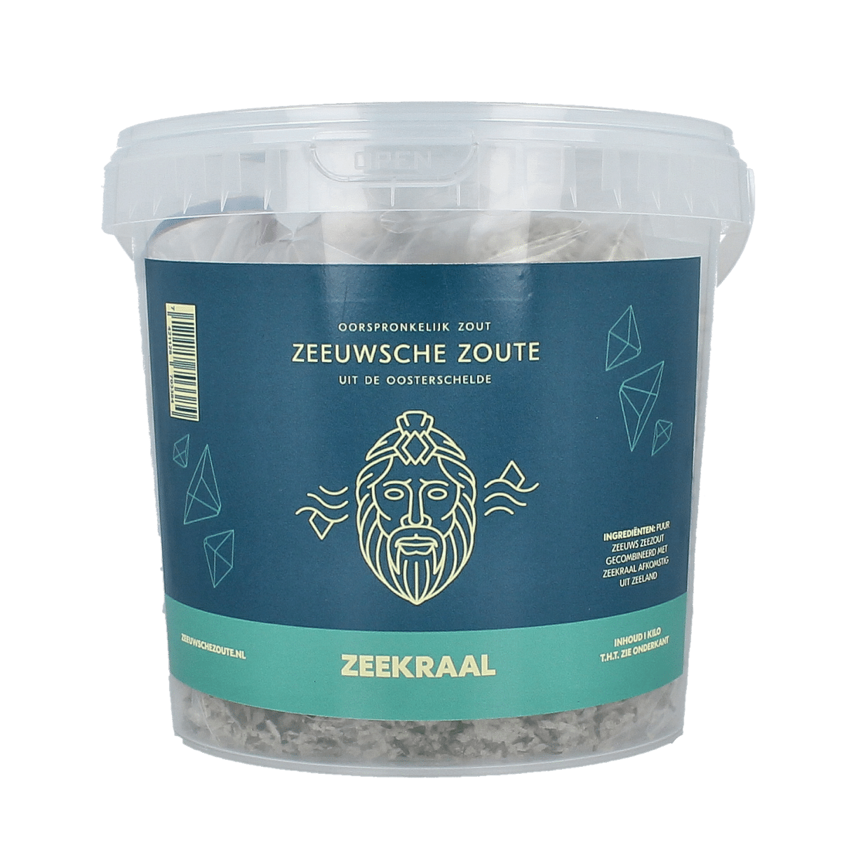 7421128703384_A1N1.png Zeeuwsche Zoute Zout met zeekraal in emmer - Afbeelding 1