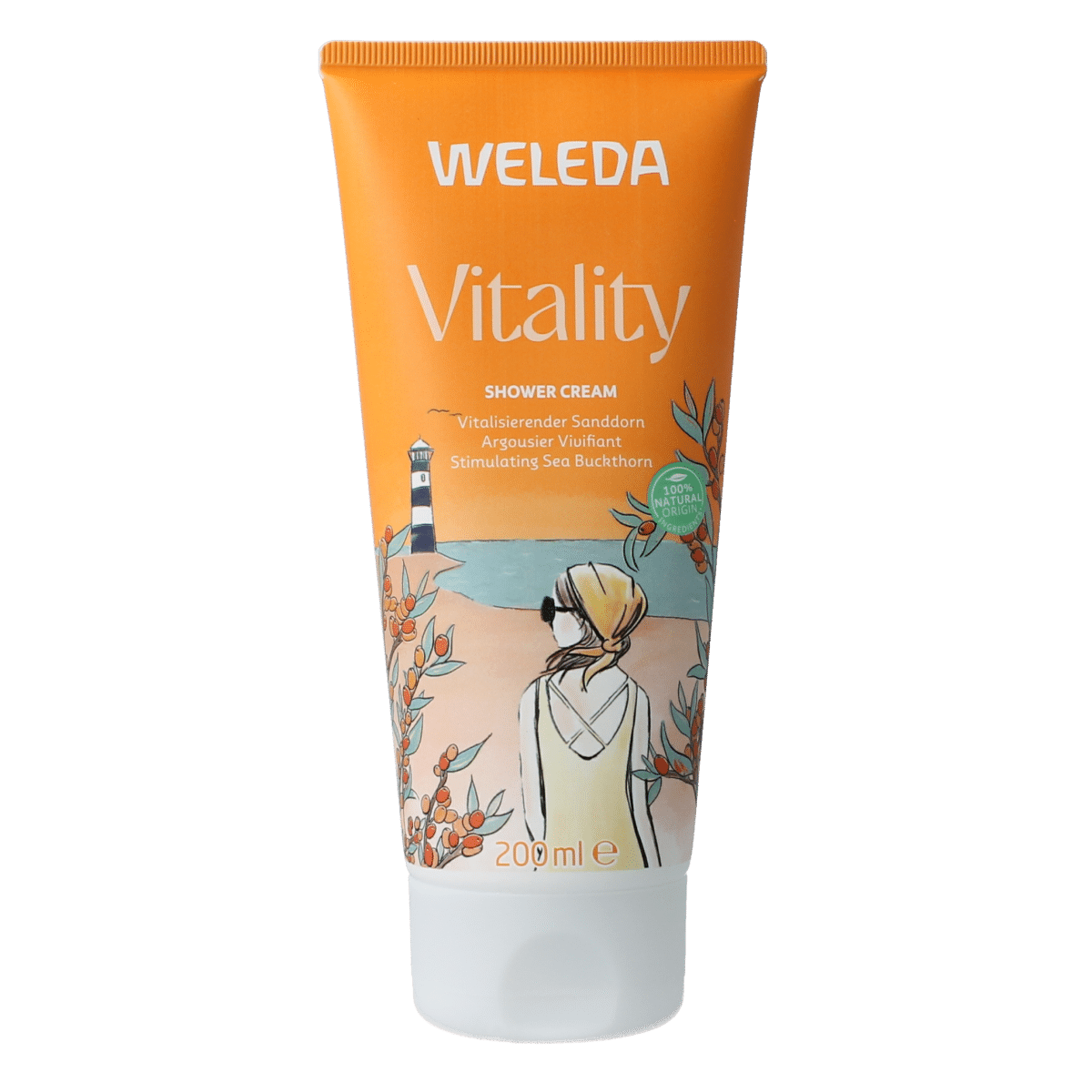 7611916124518_A1N1.png Weleda Duindoorn vitaliserende douchecreme - Afbeelding 1