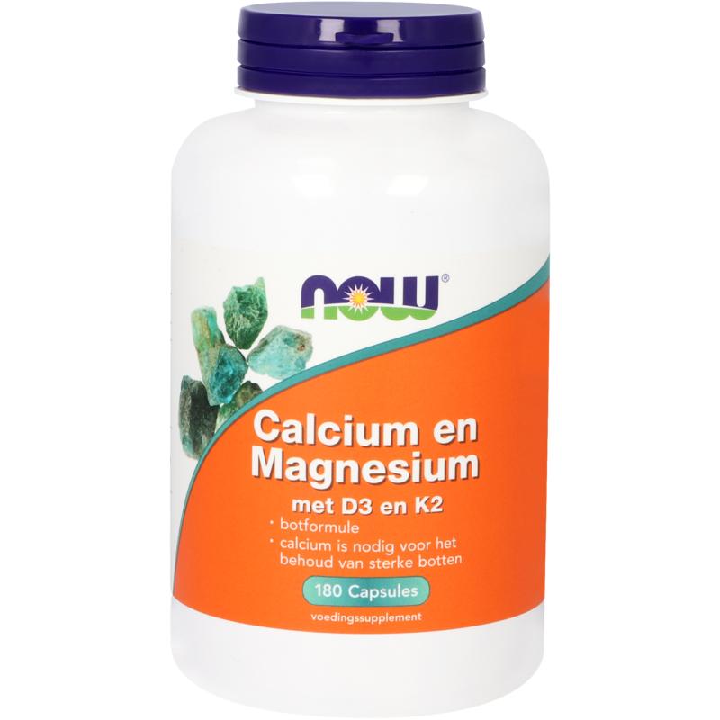 833351.jpg NOW Calcium en Magnesium met D3 en K2 - Afbeelding 1