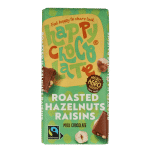 Happy Chocolate Melk geroosterde hazelnoot rozijn bio