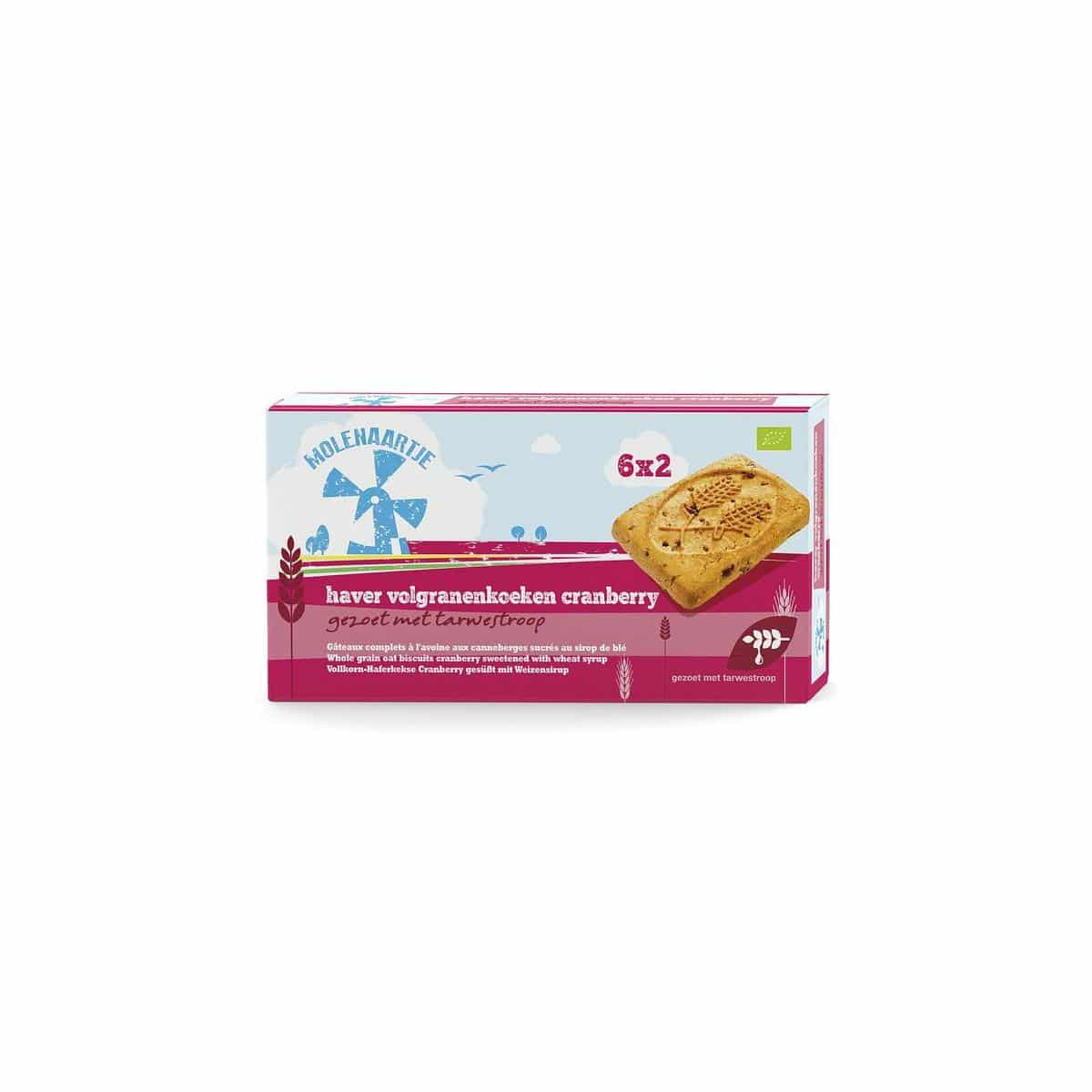 8711812417284_A1N1.jpg Molenaartje Haver volgranenkoeken cranberry bio - Afbeelding 1