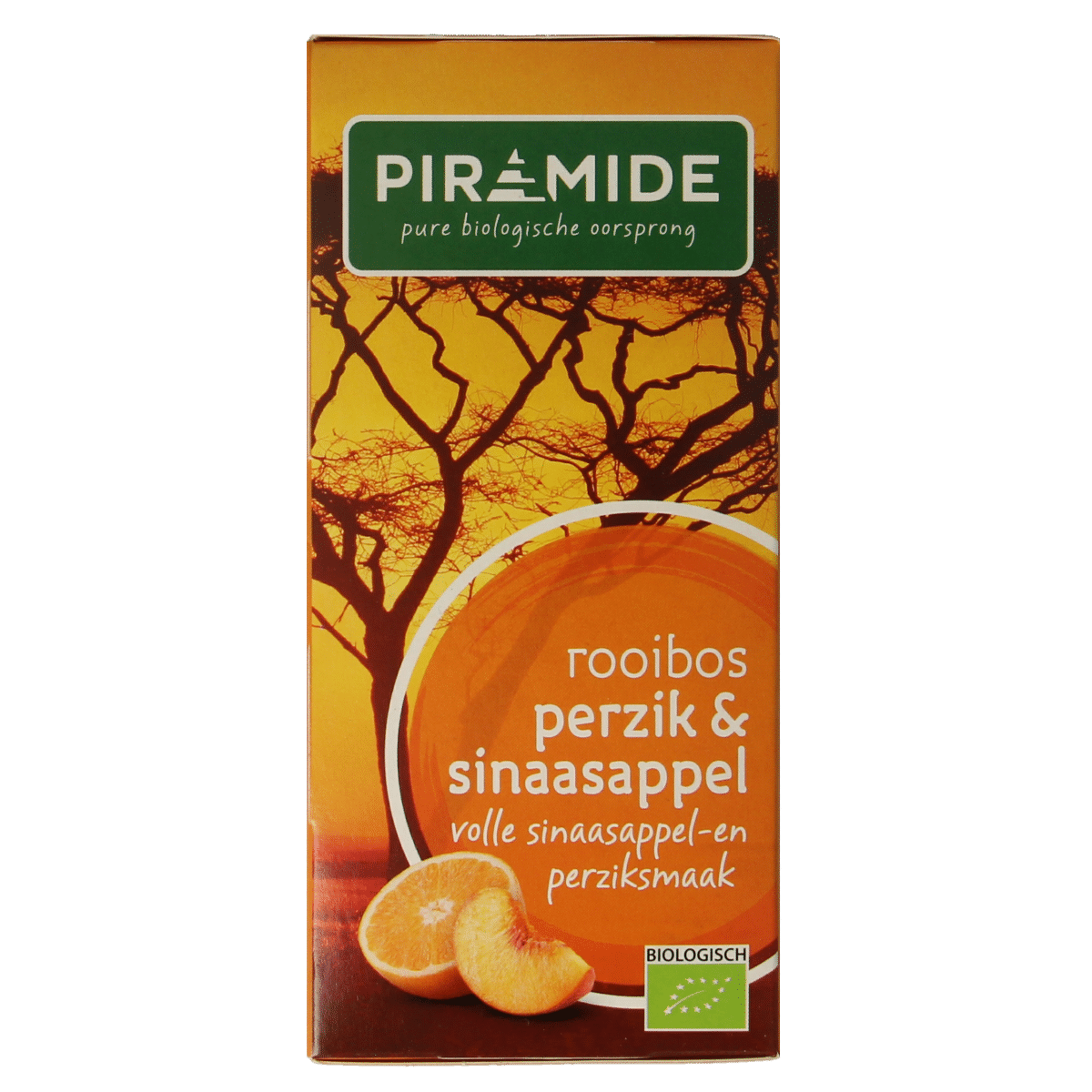 8711812419554_A1N1.png Piramide Rooibos perzik sinaasappel thee bio - Afbeelding 1