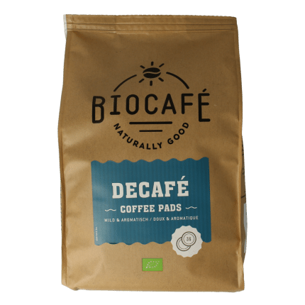 Biocafe Coffee pads caffeinevrij bio