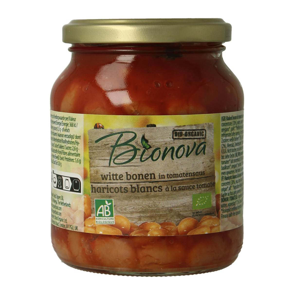 8712423020436_A1N1.png Bionova Witten bonen in tomatensaus bio - Afbeelding 1