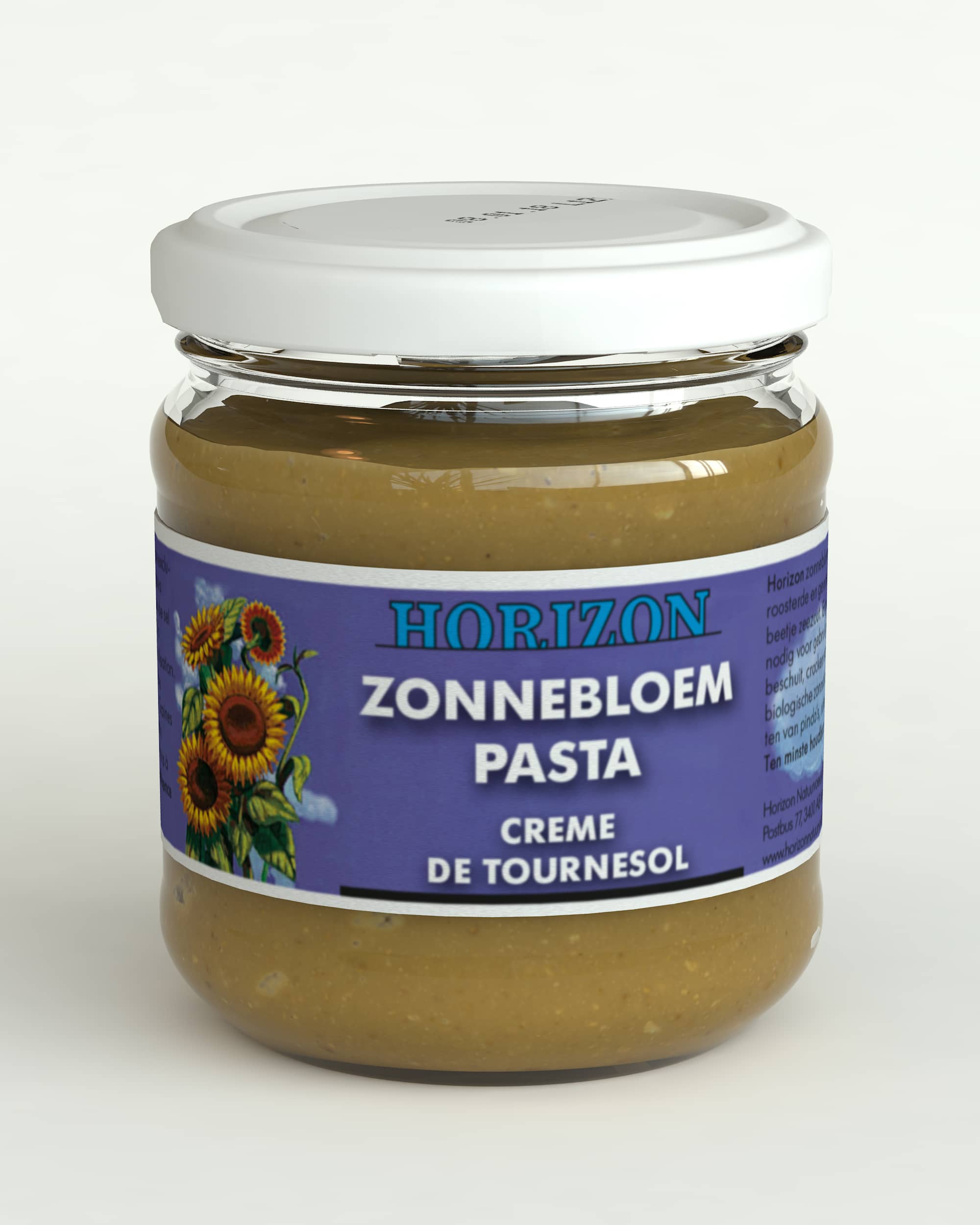 8712439011527_A1N1.jpg Horizon Zonnebloempasta met zeezout eko bio - Afbeelding 1