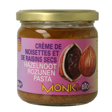 Monki Hazelnoten-rozijnenpasta eko bio