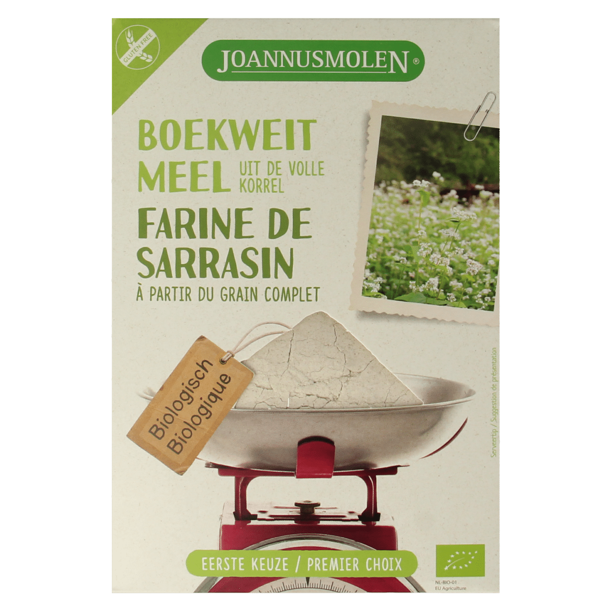 8713445020169_A1N1.png Joannusmolen Boekweitmeel eerste keuze bio - Afbeelding 1