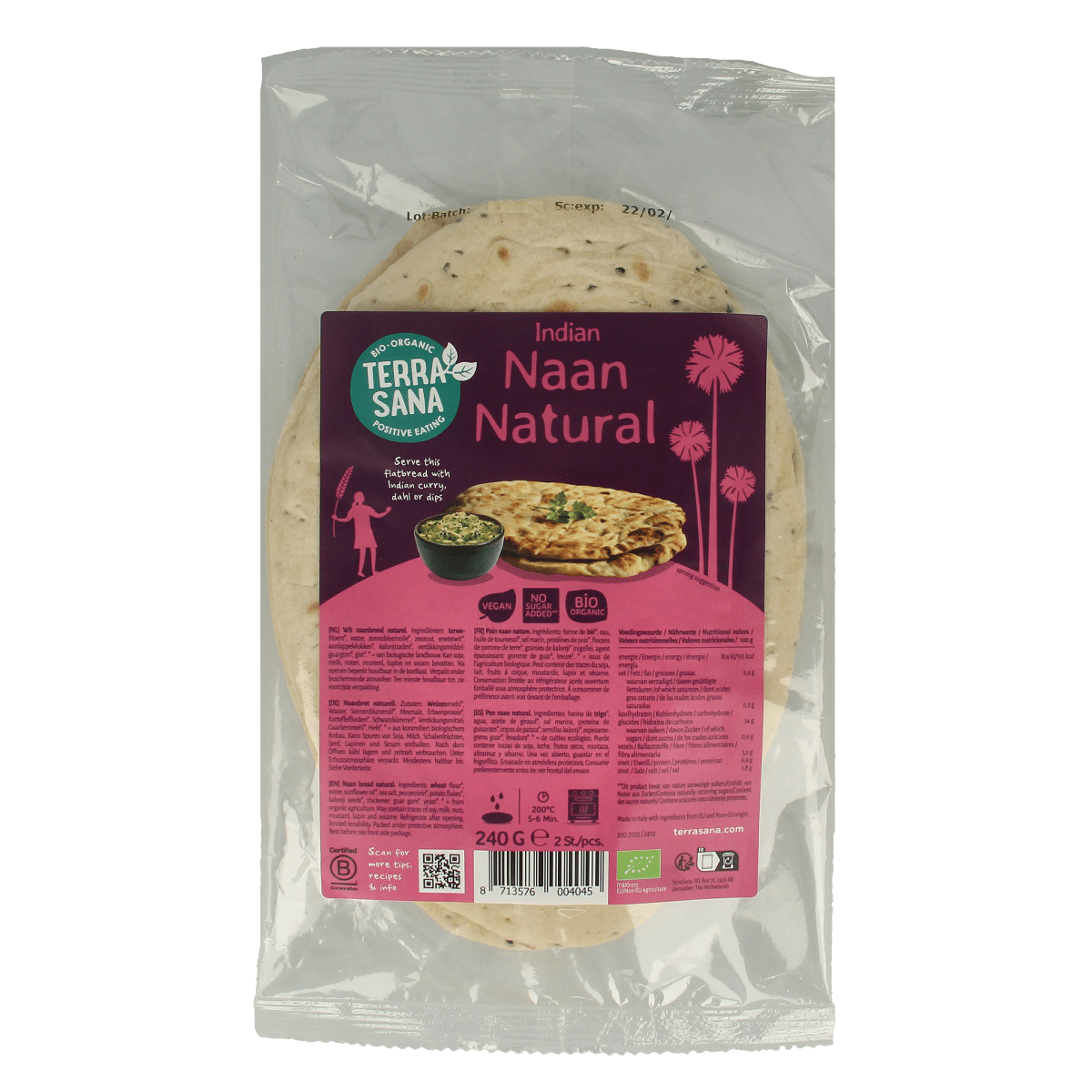 8713576004045_A1N1.png TerraSana Naan naturel bio - Afbeelding 1