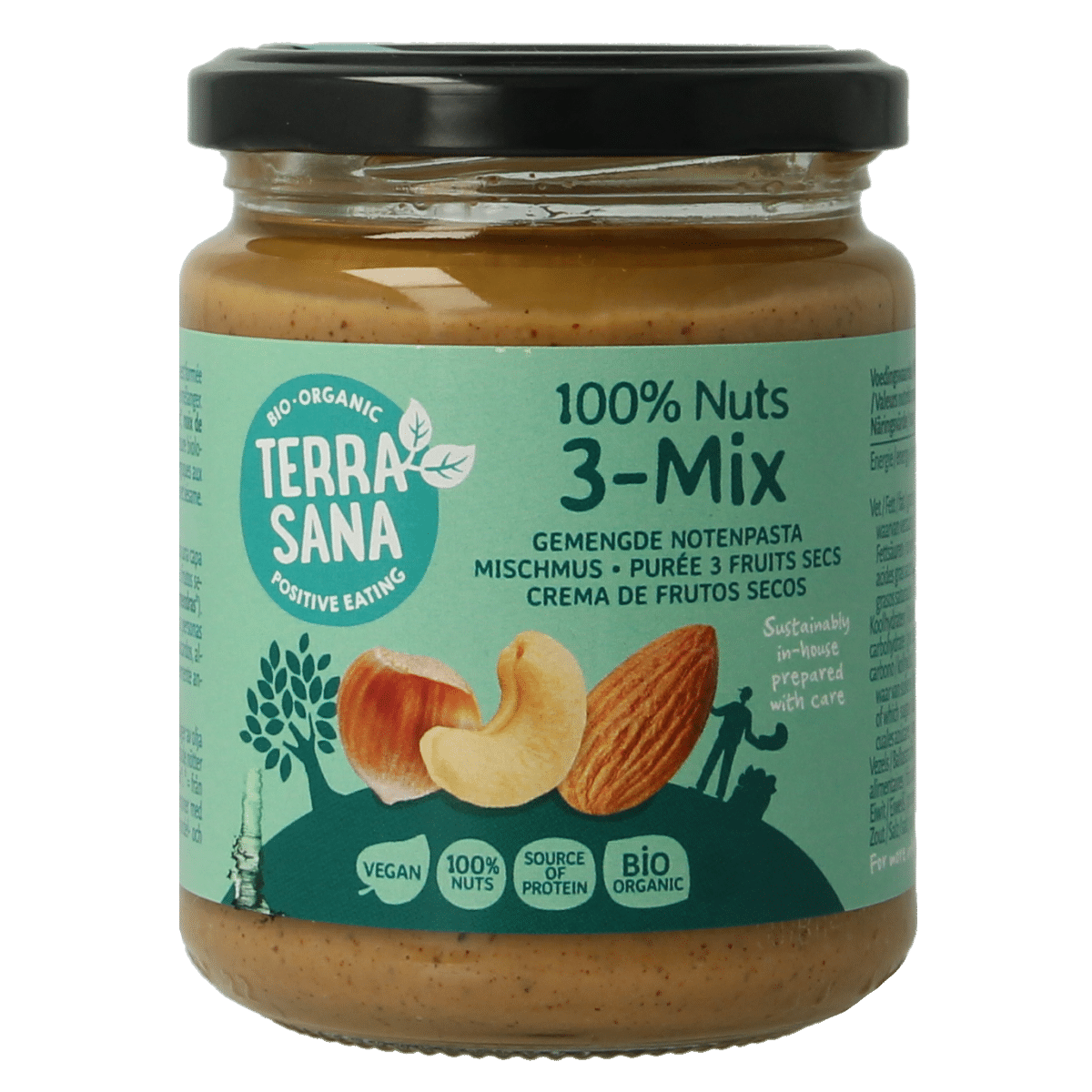 8713576100143_A1N1.png TerraSana 3 mix notenpasta zonder pinda bio - Afbeelding 1