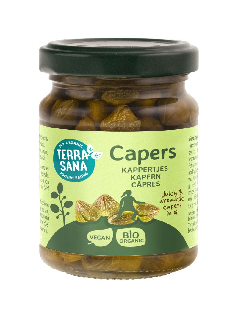 8713576198003_A1N1.jpg TerraSana Siciliaanse kappertjes in olijfolie bio - Afbeelding 1