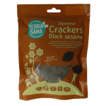 TerraSana Japanse bruine rijstcrackers zwarte sesam bio