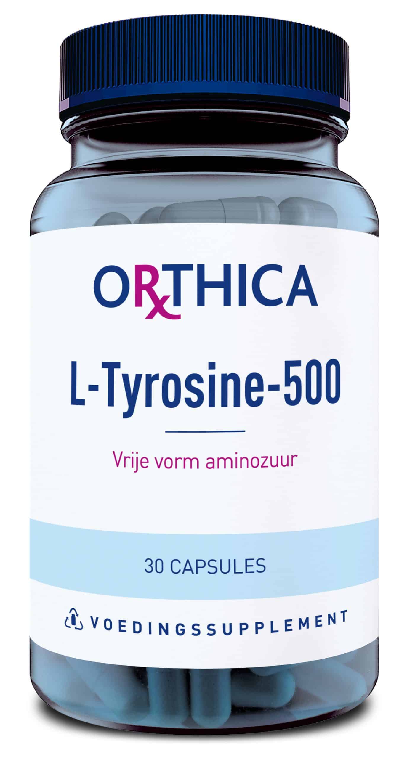 8714439560937_A1N1.jpg Orthica L-Tyrosine 500 - Afbeelding 1