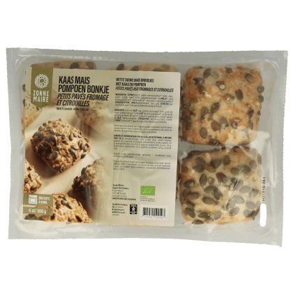 Zonnemaire Kaas mais broodje pompoenpit bio