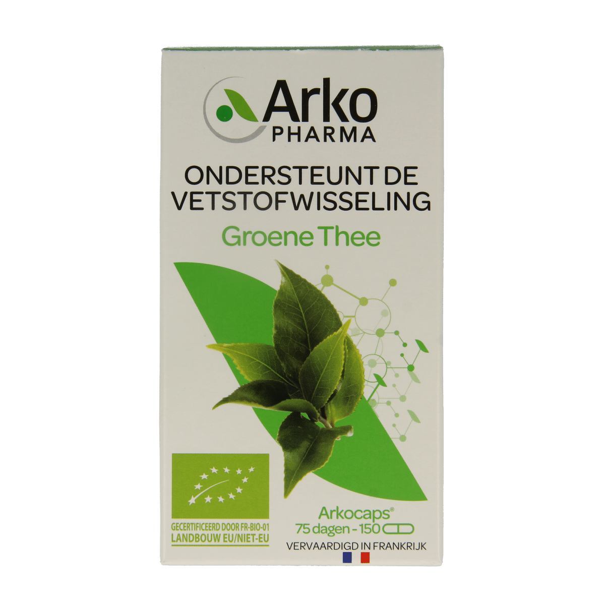 8715345001620_A1N1.png Arkocaps Groene thee bio - Afbeelding 1