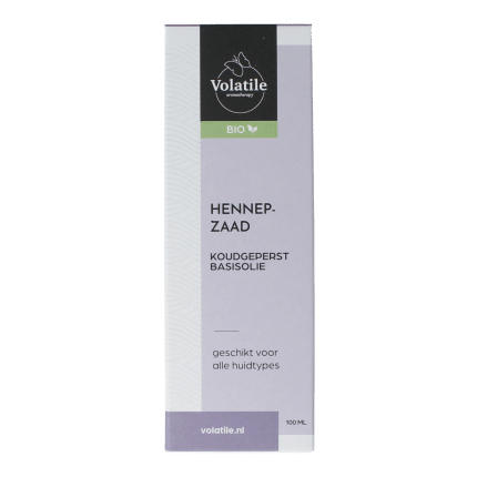 Volatile Hennepzaad koudgeperst basisolie bio glazen fles
