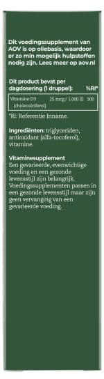 AOV 409 Vitamine D3 druppels 25mcg - Afbeelding 2