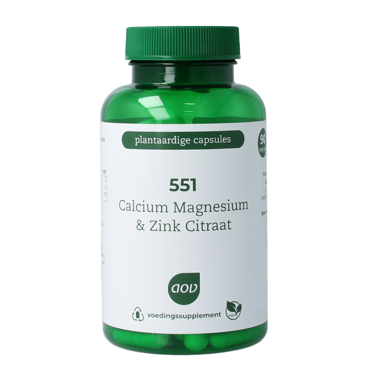 8715687805511_A1N1.png AOV 551 Calcium magnesium & zink citraat - Afbeelding 1