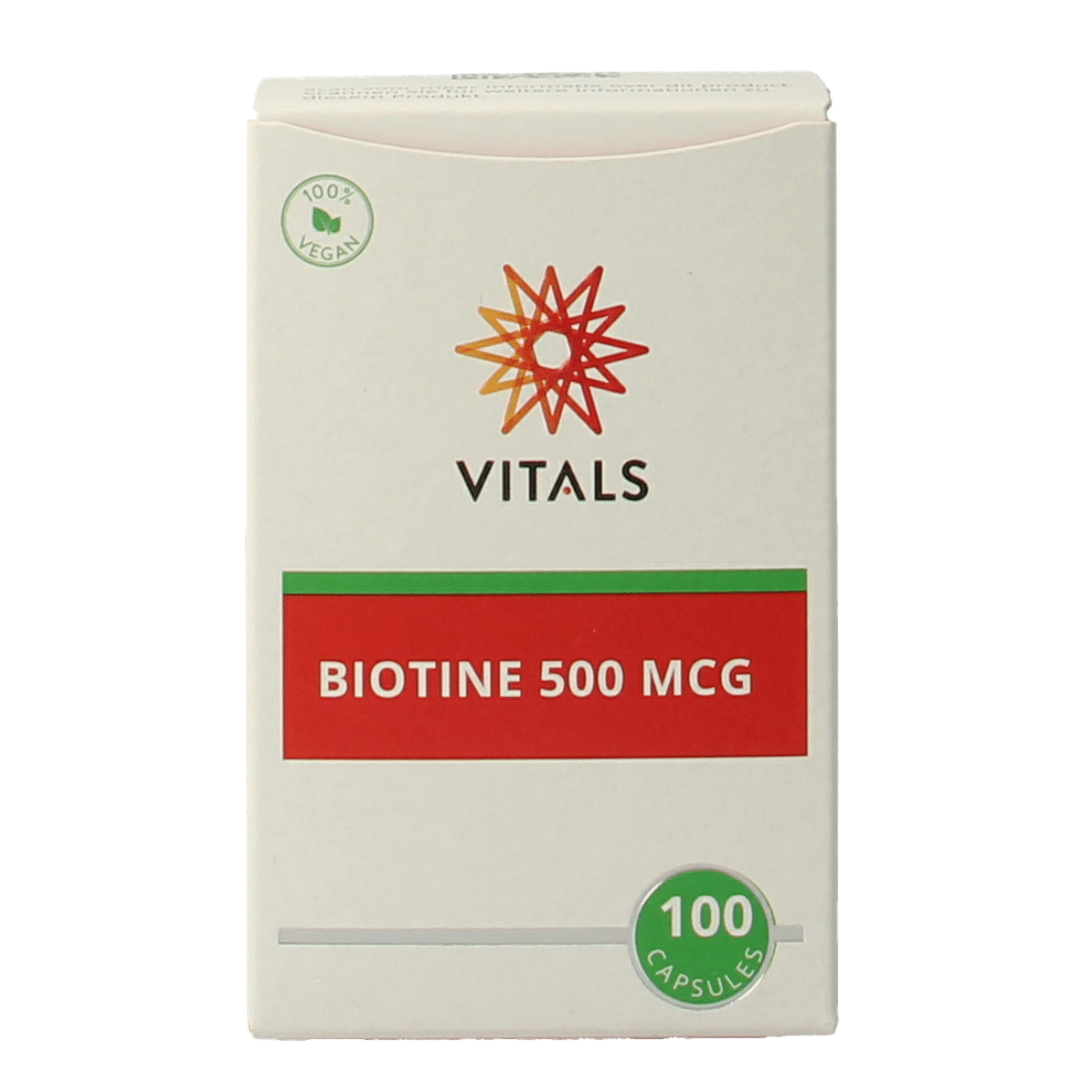 8716717000821_A1N1.png Vitals Biotine 500 mcg - Afbeelding 1