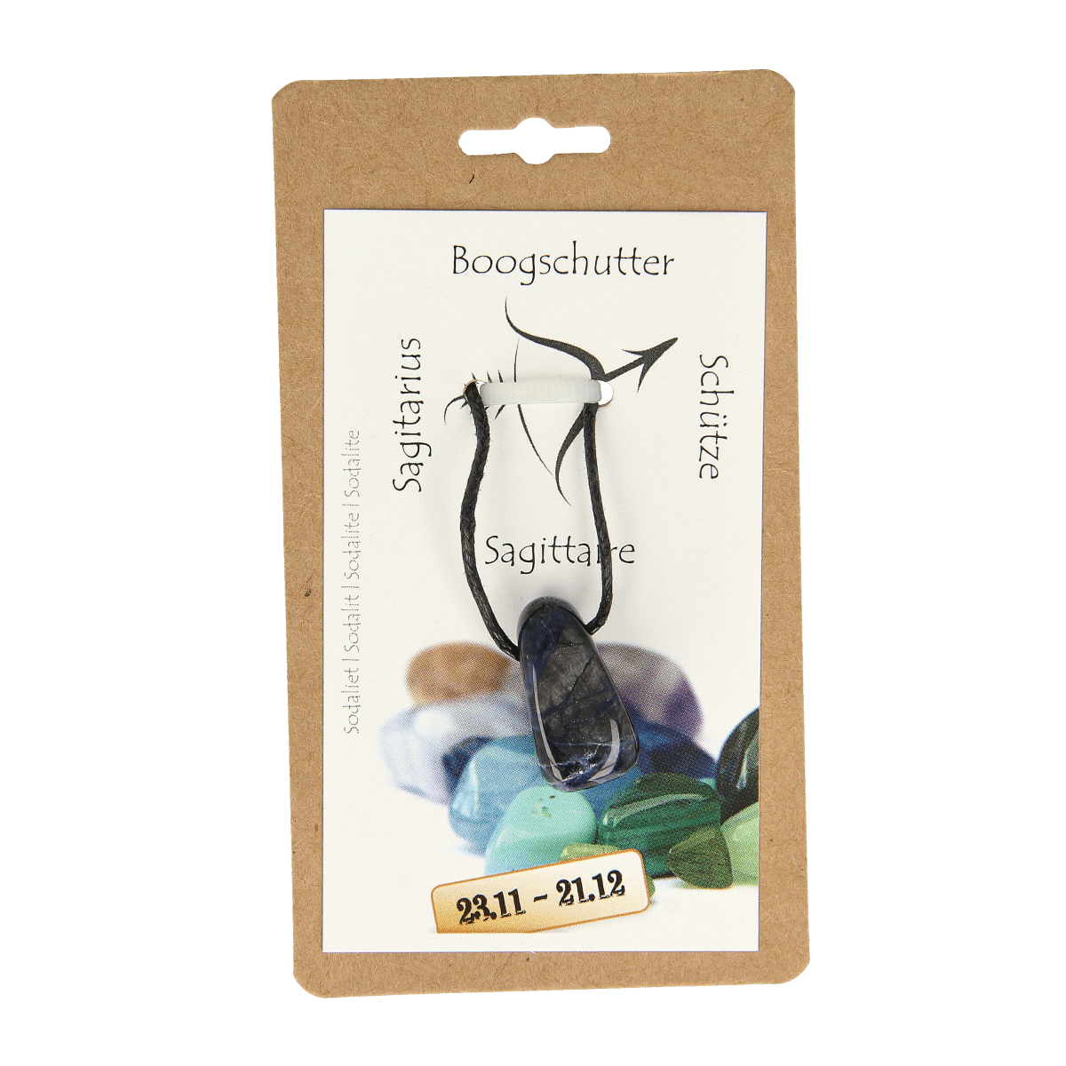 8716993000560_A1N1.png Steengoed Sterrenbeeldsteen hanger boogschutter - Afbeelding 1