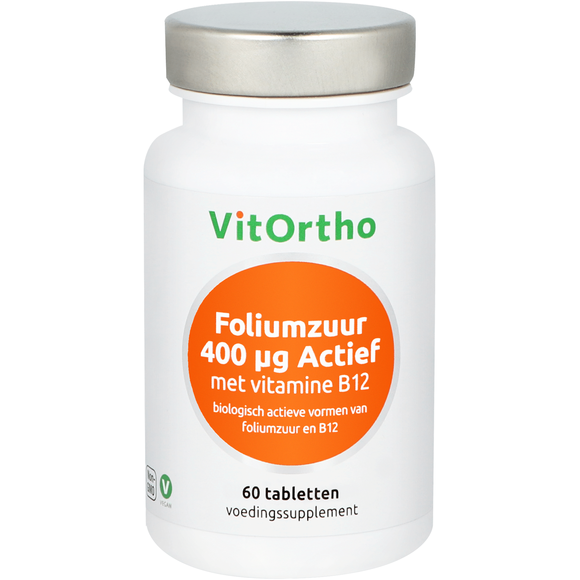 8717056140223_A1N1.png VitOrtho Foliumzuur 400 mcg met vitamine B12 - Afbeelding 1