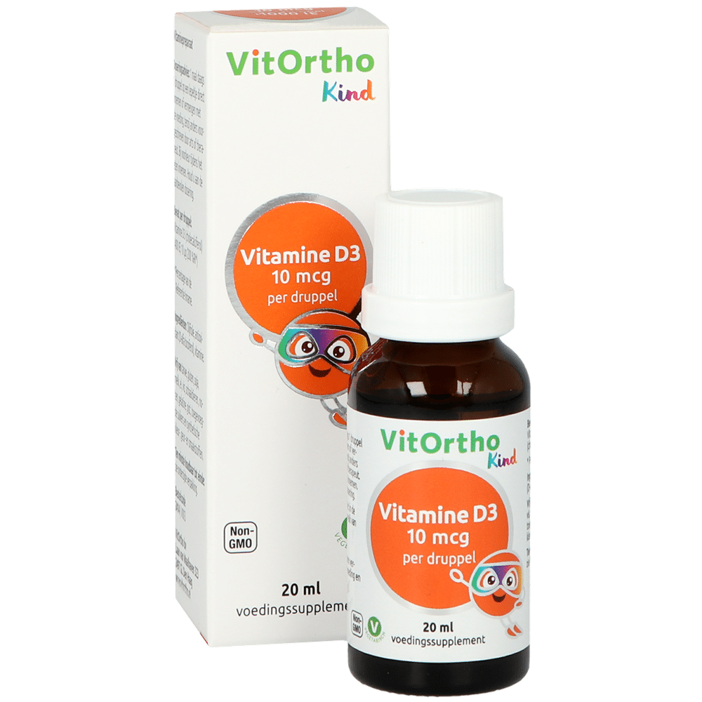 8717056141039_A1N1.png VitOrtho Vitamine D3 10mcg (Kind) - Afbeelding 1