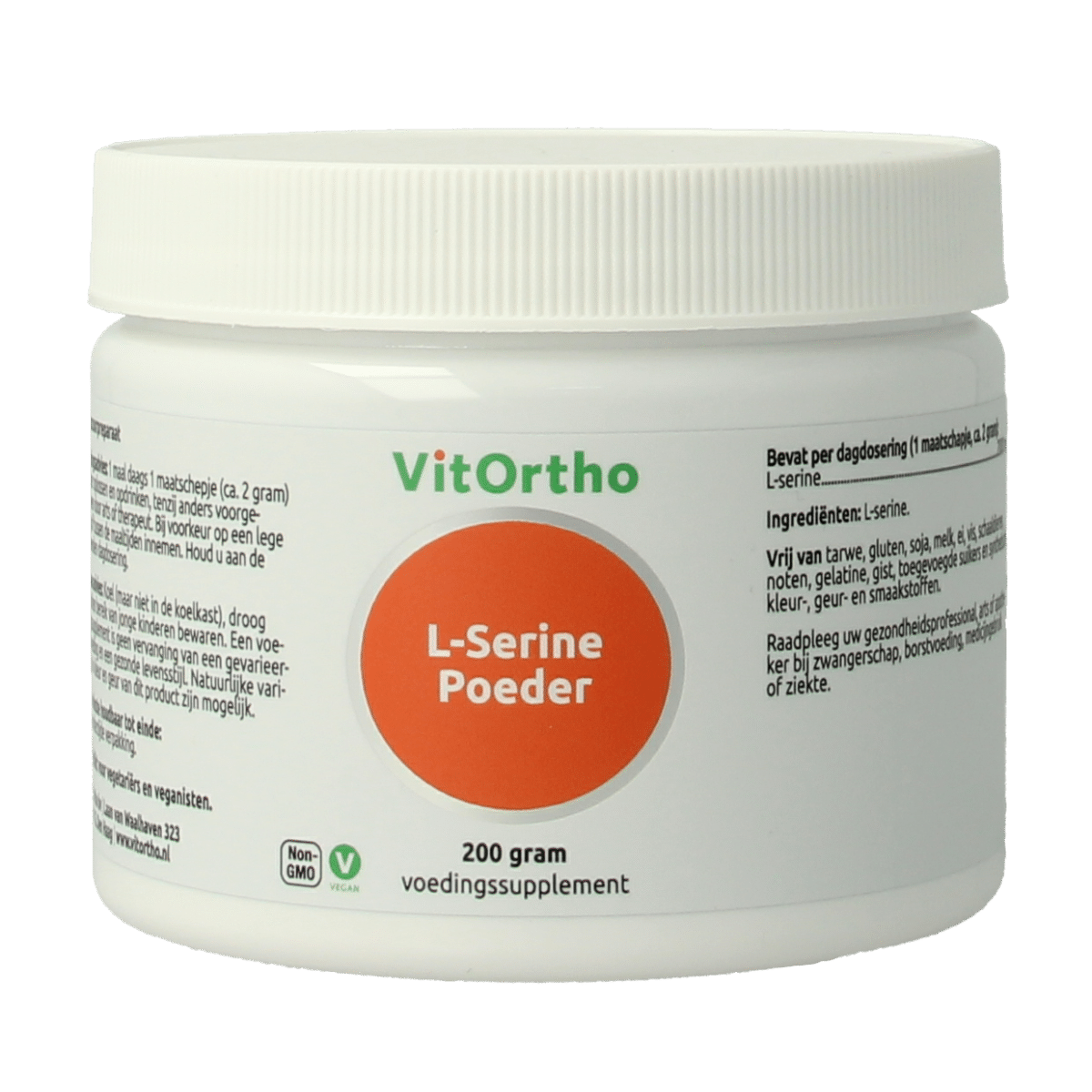 8717056143088_A1N1.png VitOrtho L-Serine poeder - Afbeelding 1