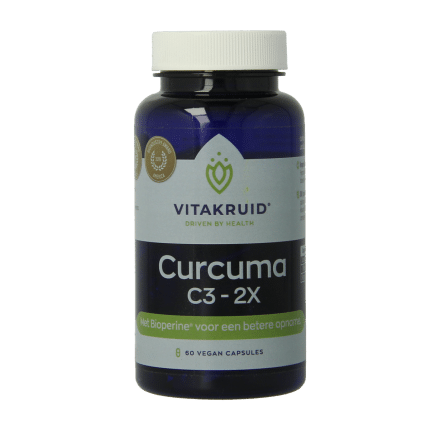 Vitakruid Curcuma C3-2X (95% curcuminoiden) met Bioperine
