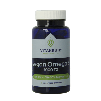 Vitakruid Vegan omega 3 1000 triglyceriden 300 DHA 100 EPA